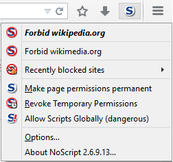 NoScript screenshot