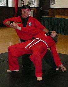 Okimakhan Lépine demonstrating a technique