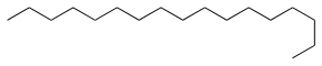 Structural formula of octadecane