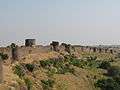 Outer fortifications and moat, Naldurg fort.jpg