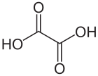 Structural formula of oxalic acid