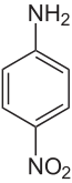 Skeletal formula of p-nitroaniline