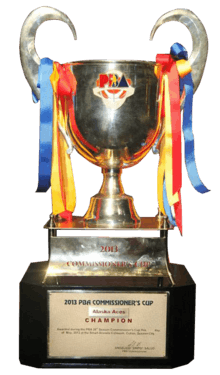 The PBA Commissioner's Cup trophy won by the Alaska Aces in 2013.