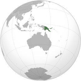 Location of  Papua New Guinea  (green)