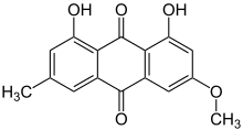 Skeletal formula of parietin