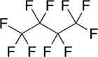 Structural formula of perfluorobutane