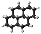 Ball-and-stick model of the perhydropyrene molecule