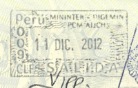 Exit stamp