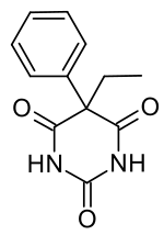 2D chemical structure of phenobarbital