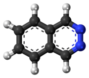 Ball-and-stick model of the phthalazine molecule