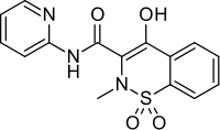 Skeletal formula of piroxicam