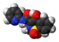 Space-filling model of the piroxicam molecule