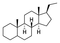 Skeletal formula of pregnane