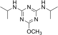 Skeletal formula of prometon