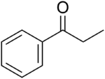 Skeletal formula of propiophenone