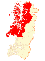 Location in the Aysén del General Carlos Ibáñez del Campo Region