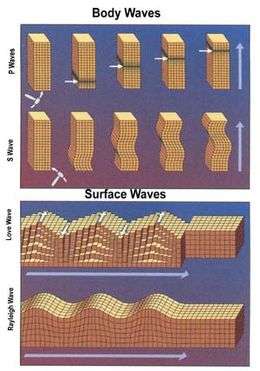 Deformed blocks with grids on surface.