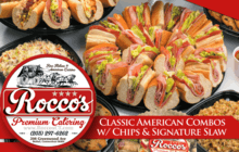 Advertisement showing American delicatessen foods