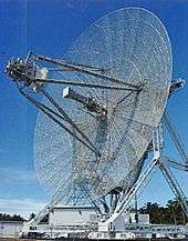 A long-range radar antenna, known as ALTAIR, used to detect and track space objects in conjunction with ABM testing at the Ronald Reagan Test Site on Kwajalein Atoll.