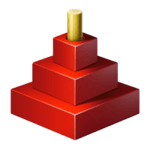 Red Logo (stylized Tower of Hanoi)