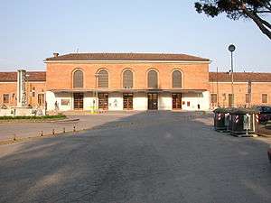 Main entrance to the passenger building.