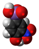 Space-filling model of the roxarsone molecule