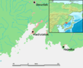 Vladivostok and Nakhodka location