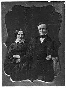 Black-and-white picture of a man and a woman