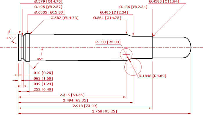 460 Weatherby Magnum Cartridge Schematic