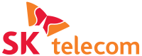 The words 'SK telecom' written in orange, with a simple image of a butterfly above it.