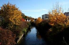 The Saalbach in the town of Bruchsal.