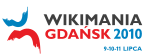 Logo of the Wikimania 2010 conference, held in Gdańsk, Poland