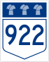 Saskatchewan Highway 922 shield