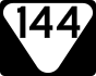 State Route 144 marker