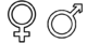 Gender symbols.