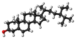 Ball-and-stick model of the sitosterol molecule