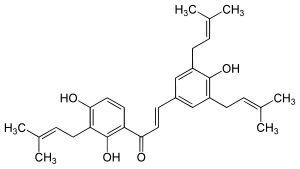 Chemical structure of sophoradin