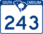 SC Highway 243 marker