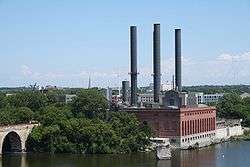 plant seen from across the Mississippi