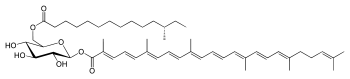 Chemical structure of staphyloxanthin