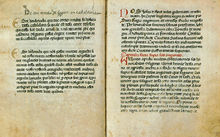 Two pages of an illuminated manuscript