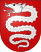 Gules a serpent argent