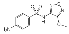 Skeletal formula of sulfametrole