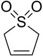 Skeletal formula of sulfolene