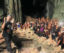 TM Earth Camp 2014 in a cave at Gunung Stong State Park, Kelantan