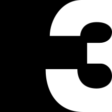 TV3's modified logo, enacted in 2009.