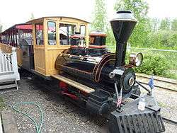 Replica locomotive in Pioneer Park, Fairbanks, 2011