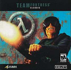 The CD case box art for Team Fortress Classic