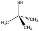 Skeletal formula of tert-butylthiol