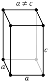 Tetragonal crystal structure for tin